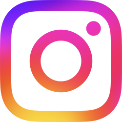 Das Instagram-Logo mit Farbverlauf in Pink, Lila, Orange und Gelb auf transparentem Hintergrund.